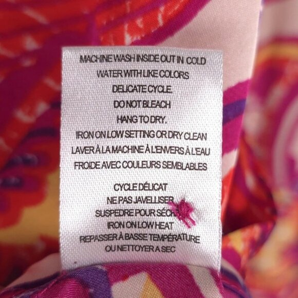 NWT HAVER LONDON Paisley Floral Button Down Shirt LS 2 Ways Untied Tied Size S/P - Picture 10 of 10